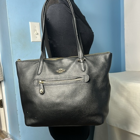 Coach Taylor Tote in Black/ Pale Gold - Picture 10 of 13